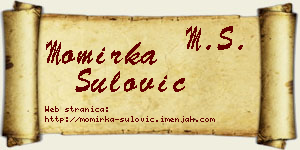 Momirka Šulović vizit kartica